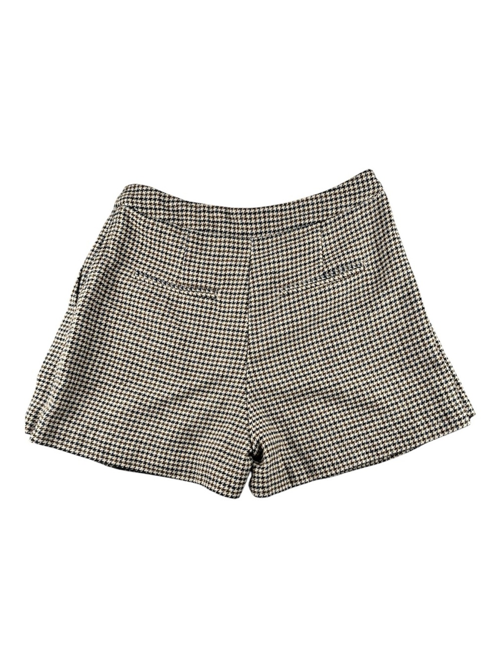 H&M Brown and Black Houndstooth Pleated corporategirlie, preppy, Mini Skort Sz 6 - Picture 2 of 7
